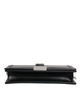 Versace Black Calfskin Leather Chain Strap Shoulder Crossbody Bag