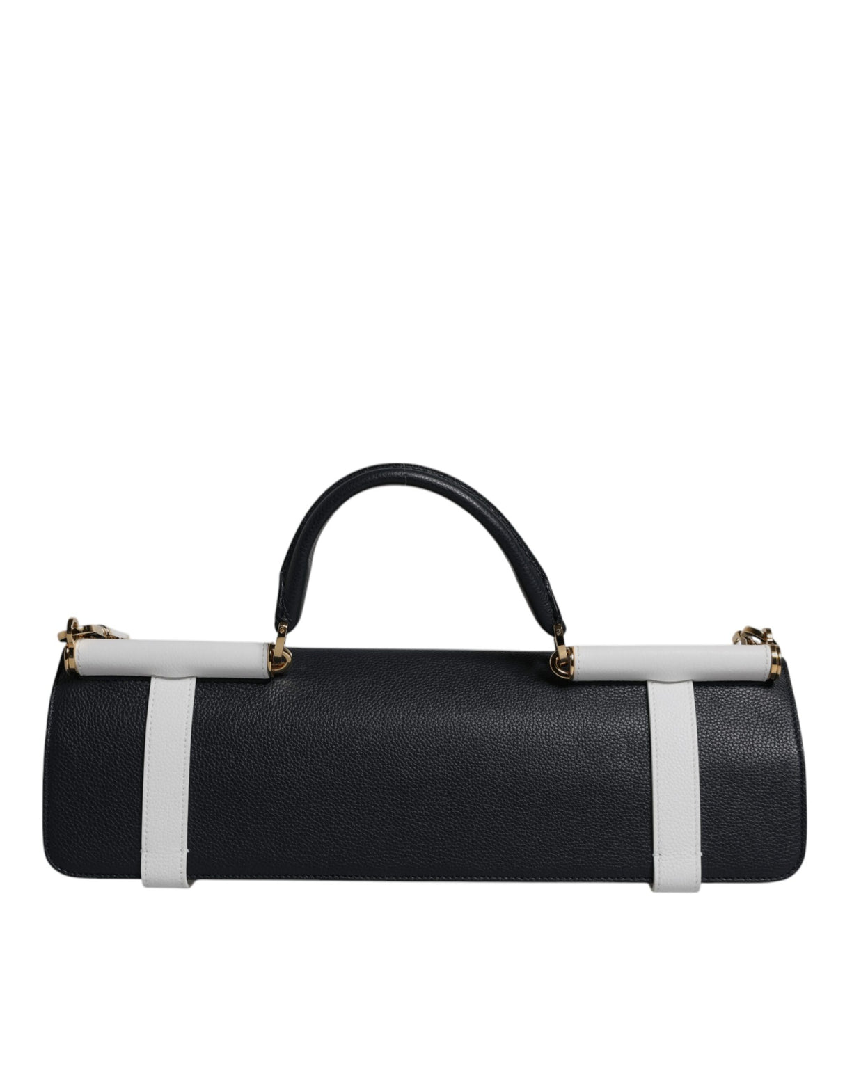 Dolce & Gabbana Blue White Calfskin Leather Crossbody Shoulder Bag