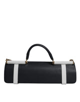 Dolce & Gabbana Blue White Calfskin Leather Crossbody Shoulder Bag