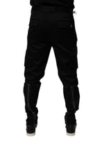 Dolce & Gabbana Black Cotton Cargo Tapered Pants