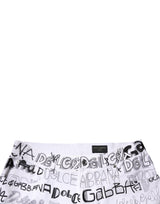 Dolce & Gabbana White Logo Print Straight Men Denim Jeans