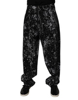 Dolce & Gabbana Black Tie Dye Cotton Straight Men Denim Jeans