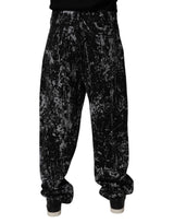 Dolce & Gabbana Black Tie Dye Cotton Straight Men Denim Jeans
