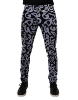 Dolce & Gabbana Black Logo Monogram Cotton Skinny Denim Jeans