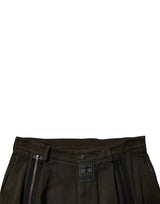 Dolce & Gabbana Dark Brown Cotton Jogger Cargo Pants