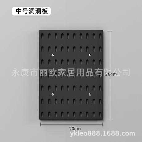 Wall-Mounted Storage Rack with Hooks for Home Use