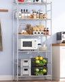 Sakugi Storage Shelves - 5 Tier Shelf Organizer Heavy Duty Garage Shelving Unit with Leveling Feet Stable Metal Shelves Organizer for Pantry Kitchen and Closet 33.1" W X 12.6" D X 72.0" H Silver