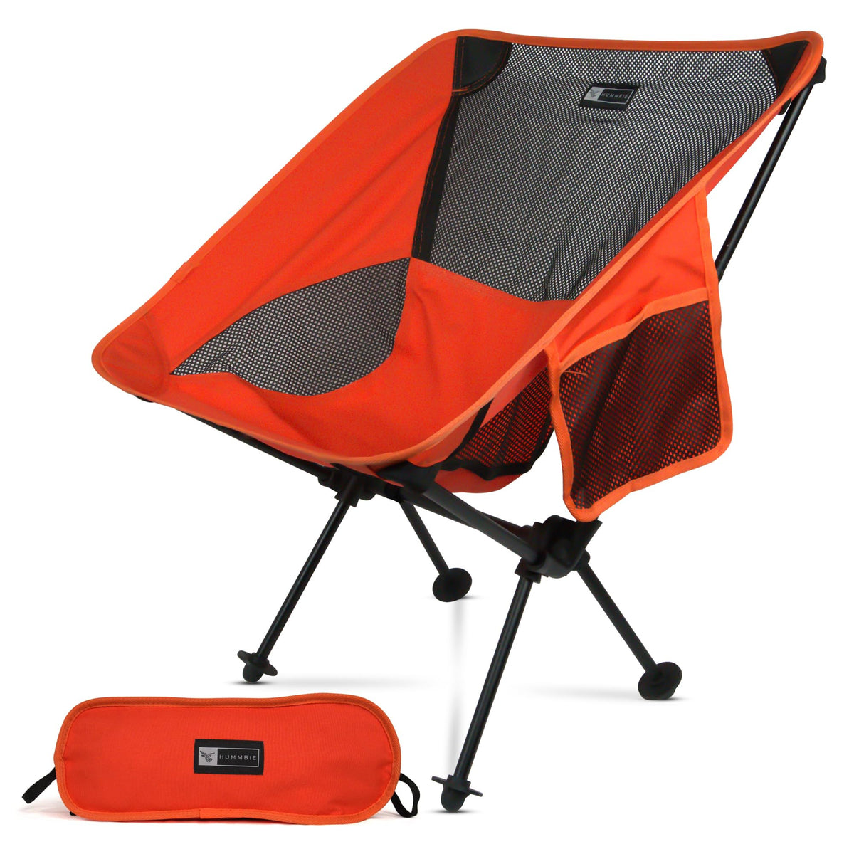 Hummbie Portable Camping Chair - Light Weight Folding Chair with Compact Design for Camping Backpacking Hiking Fishing Beach or Any Other Outdoor Adventures