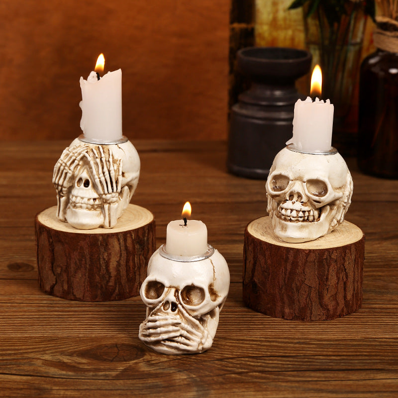 Day of the Dead Skull Resin Ornament for Home Decor