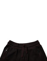Dolce & Gabbana Maroon Cotton Sweatshorts Men Bermuda Shorts