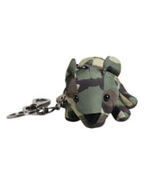 Dolce & Gabbana Multicolor Camouflage Animal Silhouette Keychain Keyring