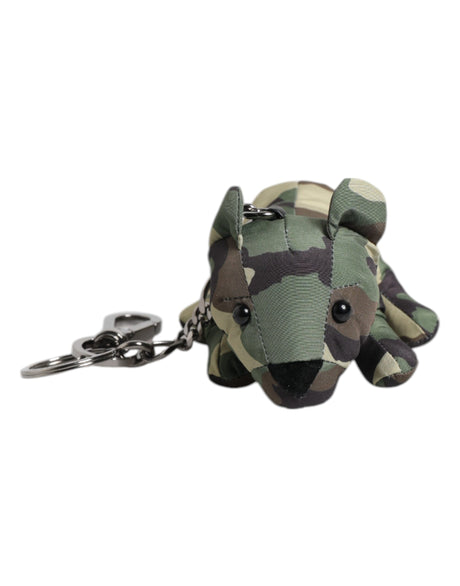 Dolce & Gabbana Multicolor Camouflage Animal Silhouette Keychain Keyring