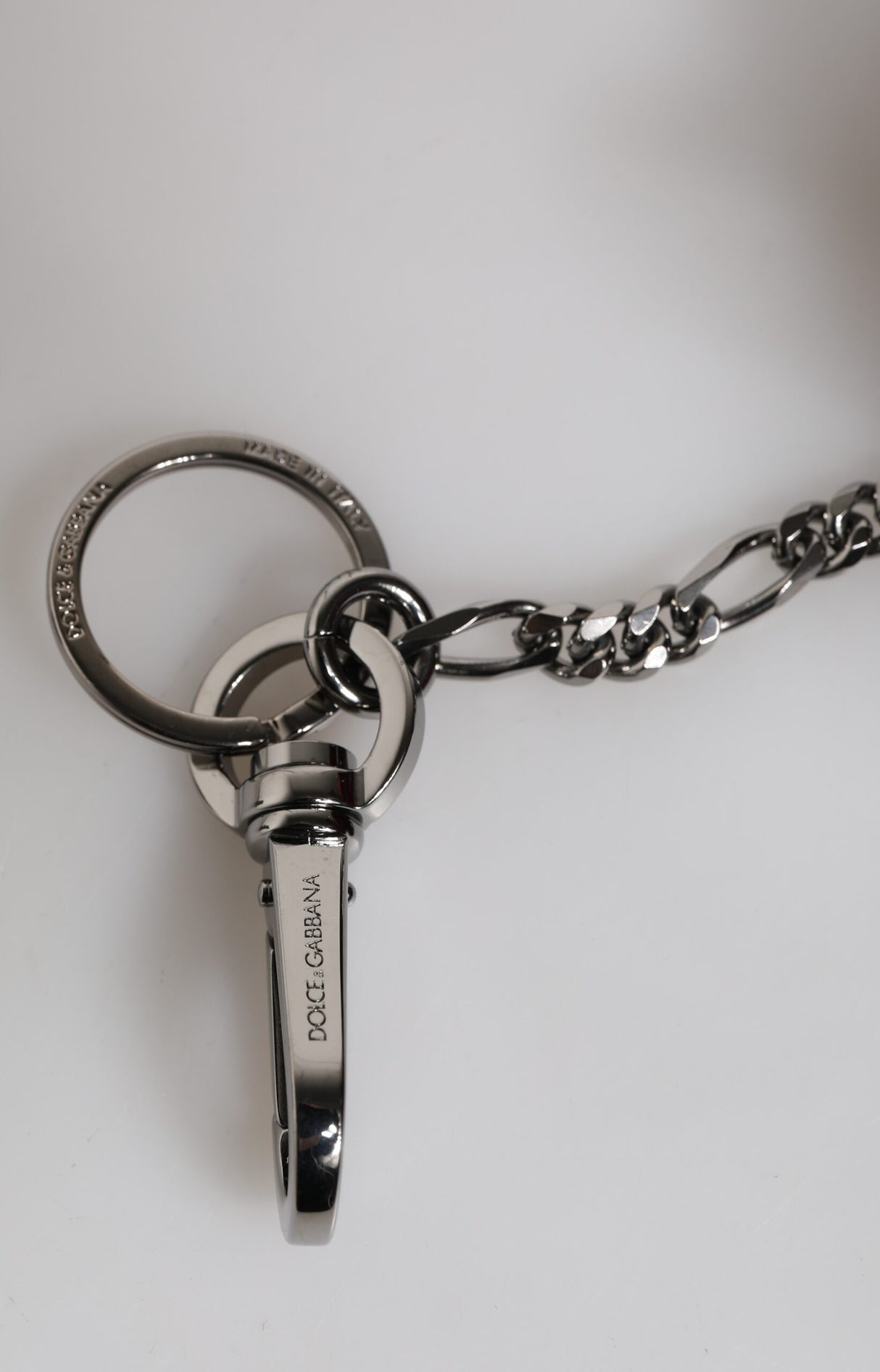 Dolce & Gabbana Red Black Polyester Animal Silhouette Keychain Keyring