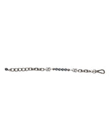 Dolce & Gabbana Silver Tone Chain Lobster Clasp Logo Gray Pearls Bracelet