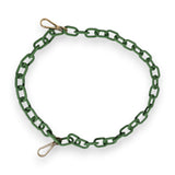 Dolce & Gabbana Green Plexy Acrylic Chunky Gold Hardware Wallet Chain