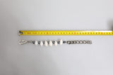Dolce & Gabbana Silver Tone Brass Beaded Shell DG Logo Pendant Bracelet