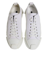 Dolce & Gabbana White Leather Low Top NS1 Sneakers Shoes