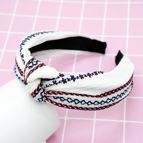 Artistic Striped Headband for Bathing and Makeup