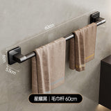Bathroom Storage Rack - No Punching Space Aluminum Towel Holder