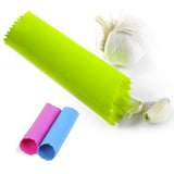 Garlic Peeler Silica Gel Tubes Silicone Garlic Roller Quick/Easy Peeling Garlic Cloves Practical Garlic Kitchen Tools Garlic Roller (2Pack) Red+Blue
