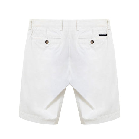 Dolce & Gabbana White Cotton Bermuda Shorts