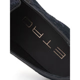 Etro Blue Leather Slip-On Loafers