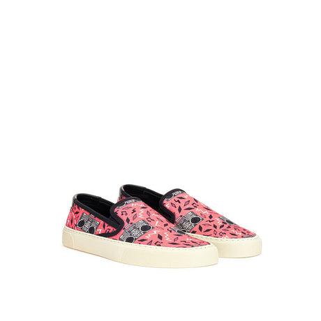 Saint Laurent Pink Cotton Platform Sneakers