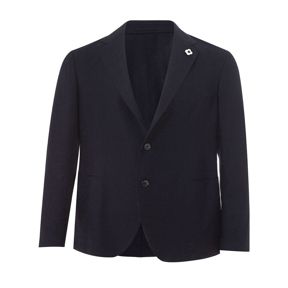 Lardini Blue Cotton Blazer