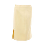Lardini Yellow Viscose Midi Skirt