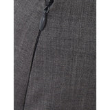 Lardini Gray Wool Midi Skirt