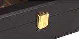 Black Matte 6-Slot Spray Paint Wooden Watch Box