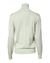 Dolce & Gabbana Light Green Wool Turtleneck Pullover Sweater