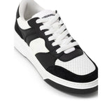 Dsquared² Black And White Leather Athletic Sneakers