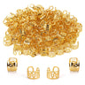 100 Pcs Gold Hair Accessories Dreadlocks Beads Hair Braid Cuffs Clips Decoration for Women Girls