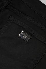 Dolce & Gabbana Black Cotton Mid Waisted Skinny Denim Jeans