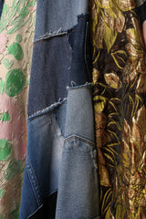 Dolce & Gabbana Multicolor Patchwork High Waisted Midi Skirt