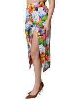 Dolce & Gabbana Multicolor Floral High Waist Midi Skirt