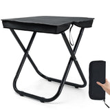 Outplea 16" Outdoor Foldable Stool Lightweight Camping Stool for Adults Heavy Duty Support 350lbs Portable Seat Foot Rest for Travel Fishing Hiking
