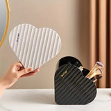 Heart-Shaped Layered Storage Box for Makeup & Lipsticks