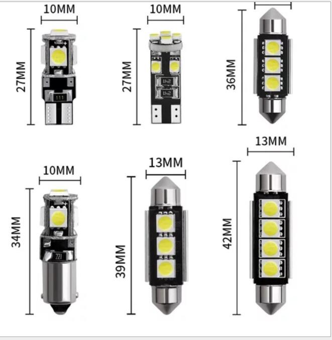 23pcs LED Car Interior Reading Light Set T10 5050 W5W