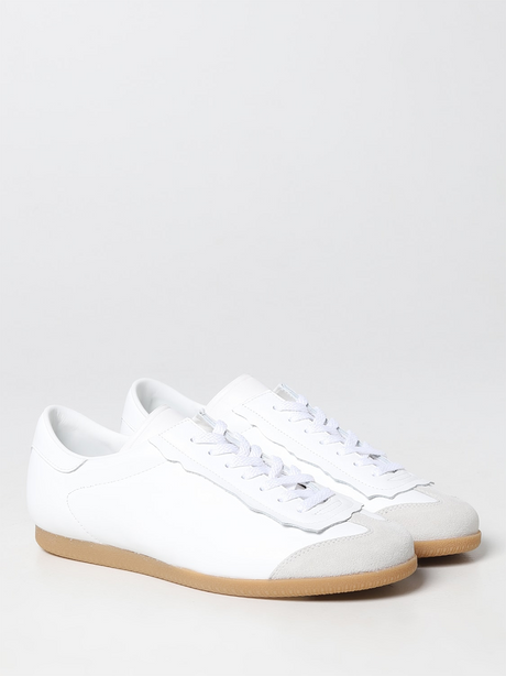 Maison Margiela Low Featherlight Leather And Suede Sneakers