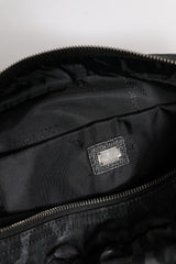 Dolce & Gabbana Black Gray Leopard DG Logo Belt Waist Fanny Pack Bag