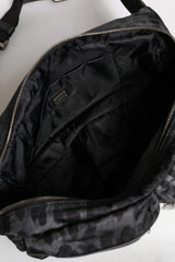 Dolce & Gabbana Black Gray Leopard DG Logo Belt Waist Fanny Pack Bag