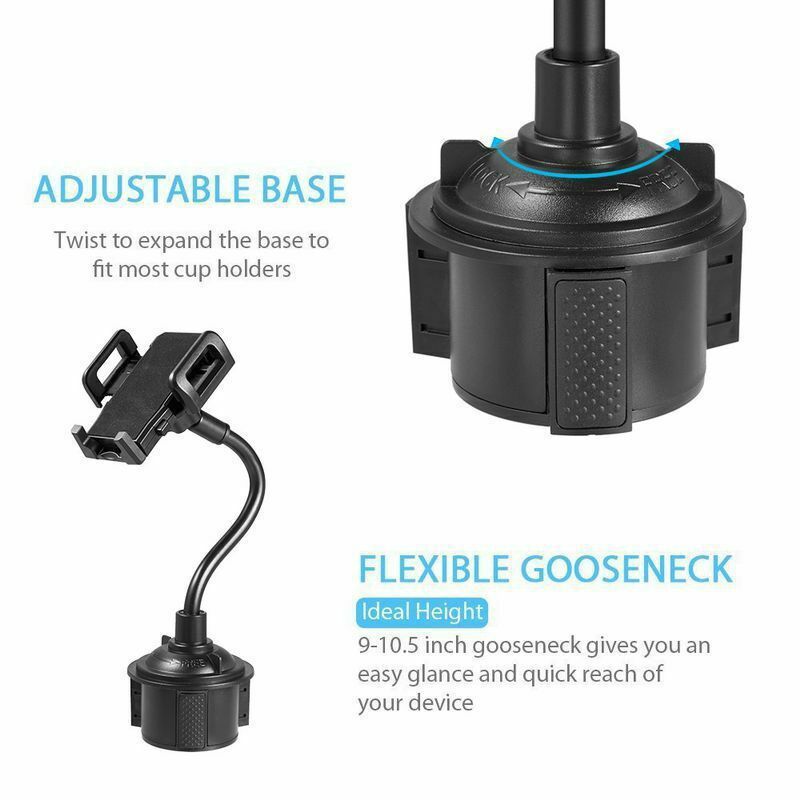 Universal Car Mount Adjustable Gooseneck Holder for Phones