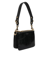 Dolce & Gabbana Black Exotic Leather Shoulder Sling Clutch Bag