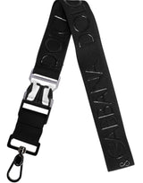 Dolce & Gabbana Black Stretch Polyester Rubberised DG Logo Keychain