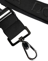 Dolce & Gabbana Black Stretch Polyester Rubberised DG Logo Keychain