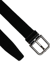 Dolce & Gabbana Black Leather Metal Buckle Classic Belt