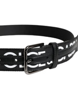 Dolce & Gabbana Black Leather Classic Metal Logo Buckle Belt