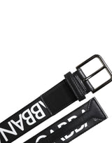 Dolce & Gabbana Black Leather Classic Metal Logo Buckle Belt